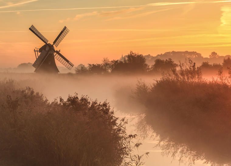 Mühle Niederlande Herbst