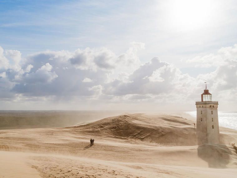 Leuchtturm Rubjerg Knude in Nordjütland Dänemark