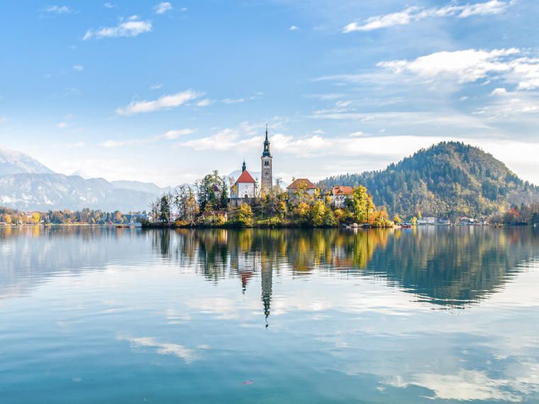 Bleder See Slowenien mit Hund