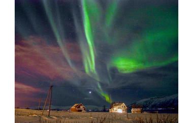Ferienhaus Norwegen mit Polarlichtern