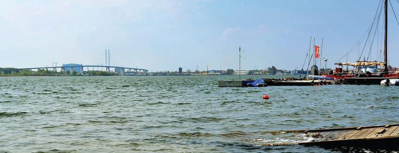 Ausblick auf Stralsund und die Rügenbrücke