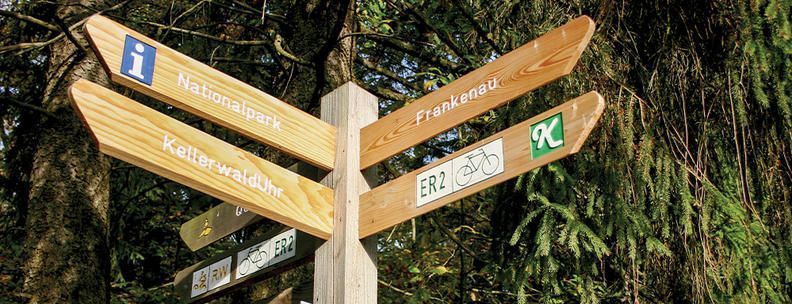 Ferienpark Frankenau Umgebung Wegweiser