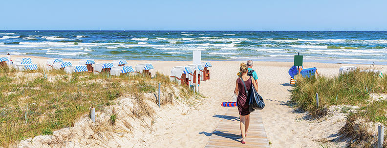 Strand in Baabe auf der Ostseeinsel Rügen