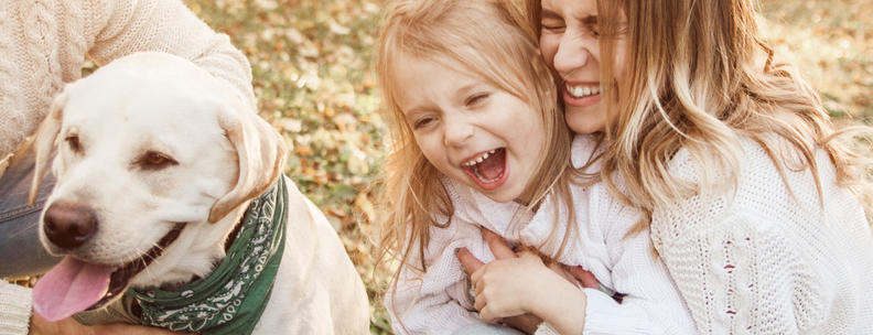 Familie mit Hund