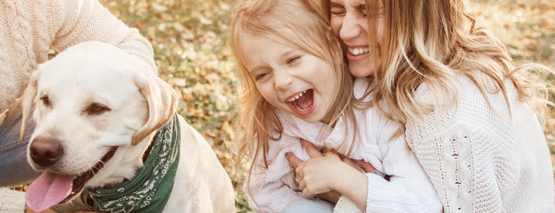 Familie mit Hund